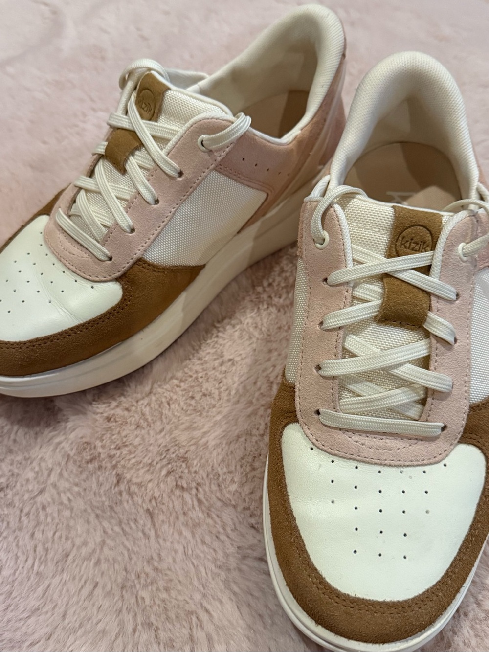 Kizik Brisbane Amberlight Hands Free Slip On Sneakers White Brown Women's 8 Wide - Picture 11 of 13